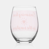 Verbruiken van liefde in het zonnige wijnglas wijnglas zonder voet (Achterkant)