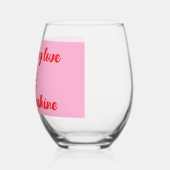 Verbruiken van liefde in het zonnige wijnglas wijnglas zonder voet (Links)