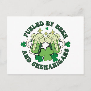Verbruiksbrandstof voor bier en shenanigans briefkaart
