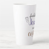 Verbruikt door Jezus en koffie Latte Mok (Voorkant)