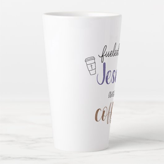 Verbruikt door Jezus en koffie Latte Mok (Voorkant)