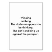 Verbs die denken dat skeletleesgeheugenkaarten voo kaart (Achterkant)