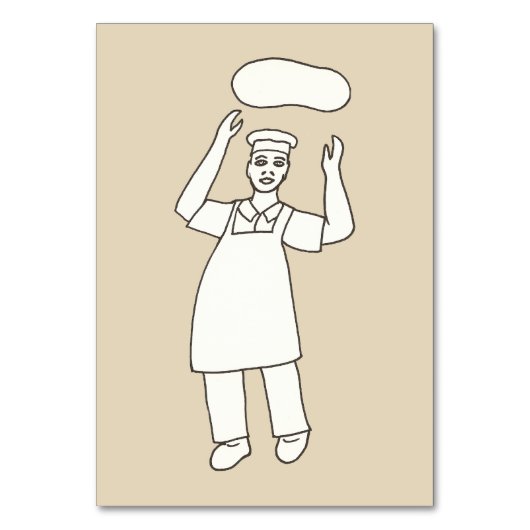 Verbs Tossing Chef Pizza Reading Flashcards Kaart (Voorkant)
