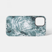 Verbundelde Rozen/donker Blauwgroen iPhone Hoesje (Achterkant horizontaal)