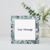 Verbundelde Rozen/donker Blauwgroen Save The Date (Staand voorkant)