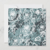Verbundelde Rozen/donker Blauwgroen Save The Date (Achterkant)