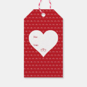 Verbundene Herzen mit Valentinsgruß - Cadeaulabel (Achterkant)
