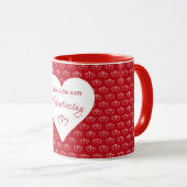 Verbundene Herzen mit Valentinsgruß - Mok (Voorkant rechts)