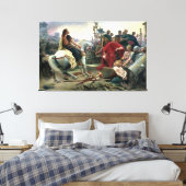 Vercingetorix gooit zijn armen in de buurt van canvas afdruk (Insitu (Slaapkamer))