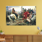 Vercingetorix gooit zijn armen in de buurt van canvas afdruk (Insitu (Woonkamer))