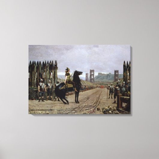 Vercingetorix voor Caesar, 52 v.v., 1886 Canvas Afdruk (Voorkant)