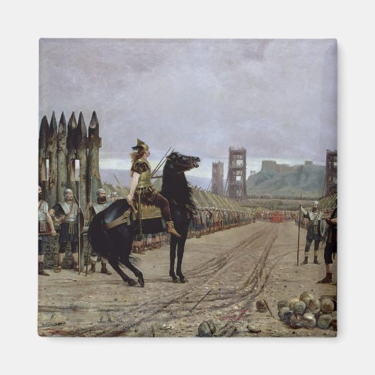 Vercingetorix voor Caesar, 52 v.v., 1886 Magneet (Voorkant)