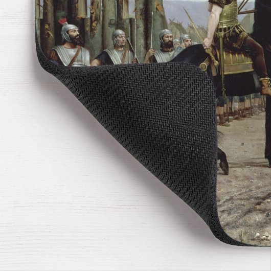 Vercingetorix voor Caesar, 52 v.v., 1886 Muismat (Hoek)