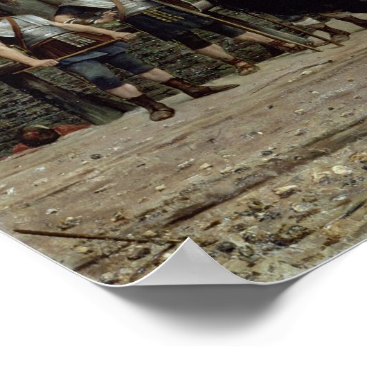 Vercingetorix voor Caesar, 52 v.v., 1886 Poster (Hoek)