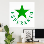 Verda Stelo (Esperanto Star) Poster (Thuiskantoor)