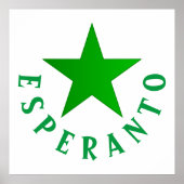 Verda Stelo (Esperanto Star) Poster (Voorkant)