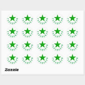 Verda Stelo (Esperanto Star) Ronde Sticker (Vel)