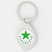 Verda Stelo (Esperanto Star) Sleutelhanger (Voorkant)