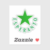 Verda Stelo (Esperanto Star) Sticker (Vel)