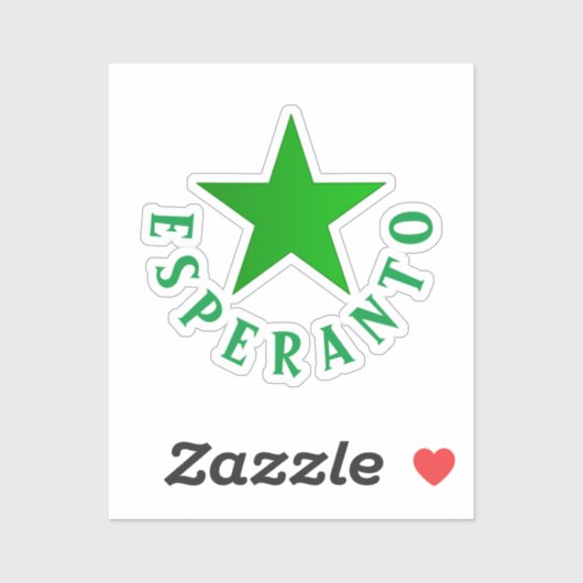Verda Stelo (Esperanto Star) Sticker (Vel)