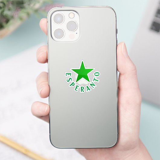 Verda Stelo (Esperanto Star) Sticker (Telefoon)