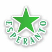 Verda Stelo (Esperanto Star) Sticker (Voorkant)