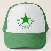 Verda Stelo (Esperanto Star) Trucker Pet (Voorkant)