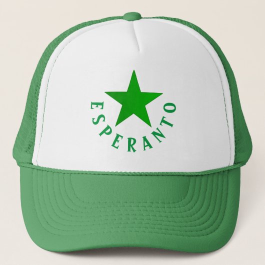 Verda Stelo (Esperanto Star) Trucker Pet (Voorkant)