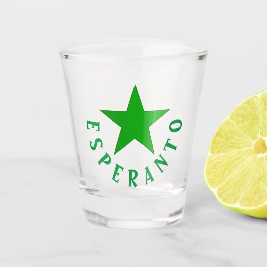 Verda Stelo Shot Glas (Voorkant)