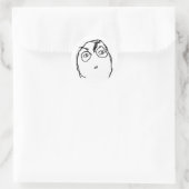 Verdacht gezicht ronde sticker (Tas)