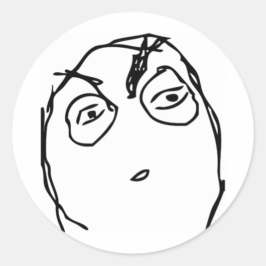 Verdacht gezicht ronde sticker (Voorkant)