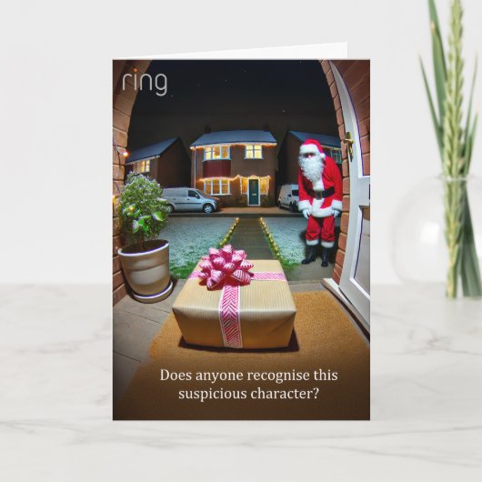 Verdacht Kerstfeest Wenskaart 2024 Feestdagen Kaart (Voorkant)