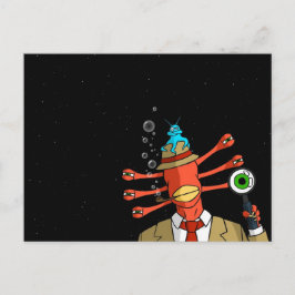 "Verdachte Alien"-Briefkaart Briefkaart