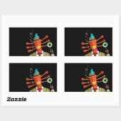 "Verdachte Alien"-Sticker Rechthoekige Sticker (Vel)