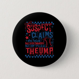 Verdachte claimt Game Day Baseball Softball Cheer  Ronde Button 5,7 Cm