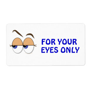 Verdachte Eyes Sideways Glance Confidential Etiket