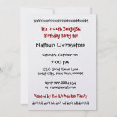 VERDACHTE verjaardag Zip je Sjabloon Kaart (Achterkant)