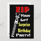 VERDACHTE verjaardag Zip uw Lip V2 Kaart (Voorkant / Achterkant)