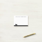 Verdachte Zwarte Kat Personaliseer Notities Post-it® Notes (Op bureau)