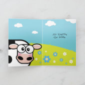 Verdachten Birthday Voel Udderly Stupid - Koe Gevo Kaart (Binnen)