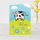 Verdachten Birthday Voel Udderly Stupid - Koe Gevo Kaart (Gele Bloem)