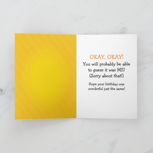 Verdachten van Birthday, grappig, raad eens dat de Kaart (Binnen)