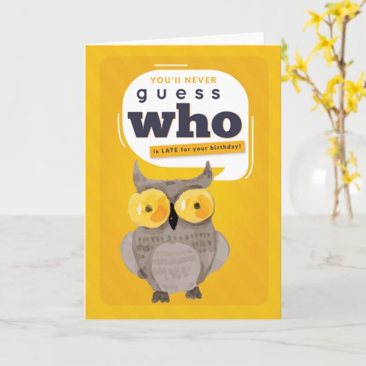 Verdachten van Birthday, grappig, raad eens dat de Kaart (Gele Bloem)