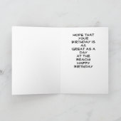 VERDAG BIRTHDAY BEACH STIJL OP MIJN "TWIN"-KAART KAART (Binnen)