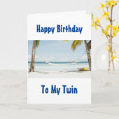 VERDAG BIRTHDAY BEACH STIJL OP MIJN "TWIN"-KAART KAART (Gele Bloem)