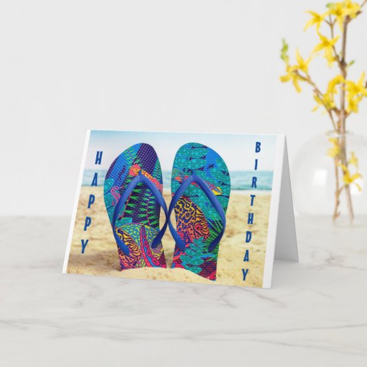 VERDAG MET TEENSLIPPERS Kaart (Gele Bloem)