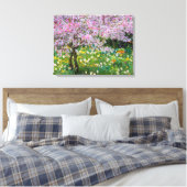 Verdagen in de tuin van Claude Monet Canvas Afdruk (Insitu (Slaapkamer))