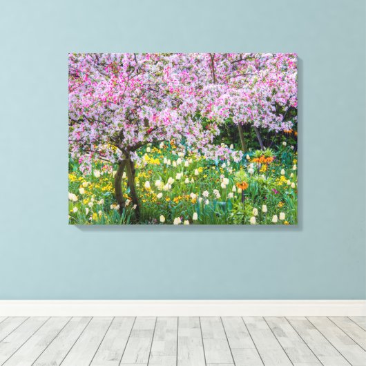 Verdagen in de tuin van Claude Monet Canvas Afdruk (Insitu (Houten vloer))