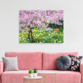 Verdagen in de tuin van Claude Monet Canvas Afdruk (Insitu (Woonkamer))