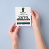 Verdampen, aardewerk, potten en omkeren flyer (Hand)